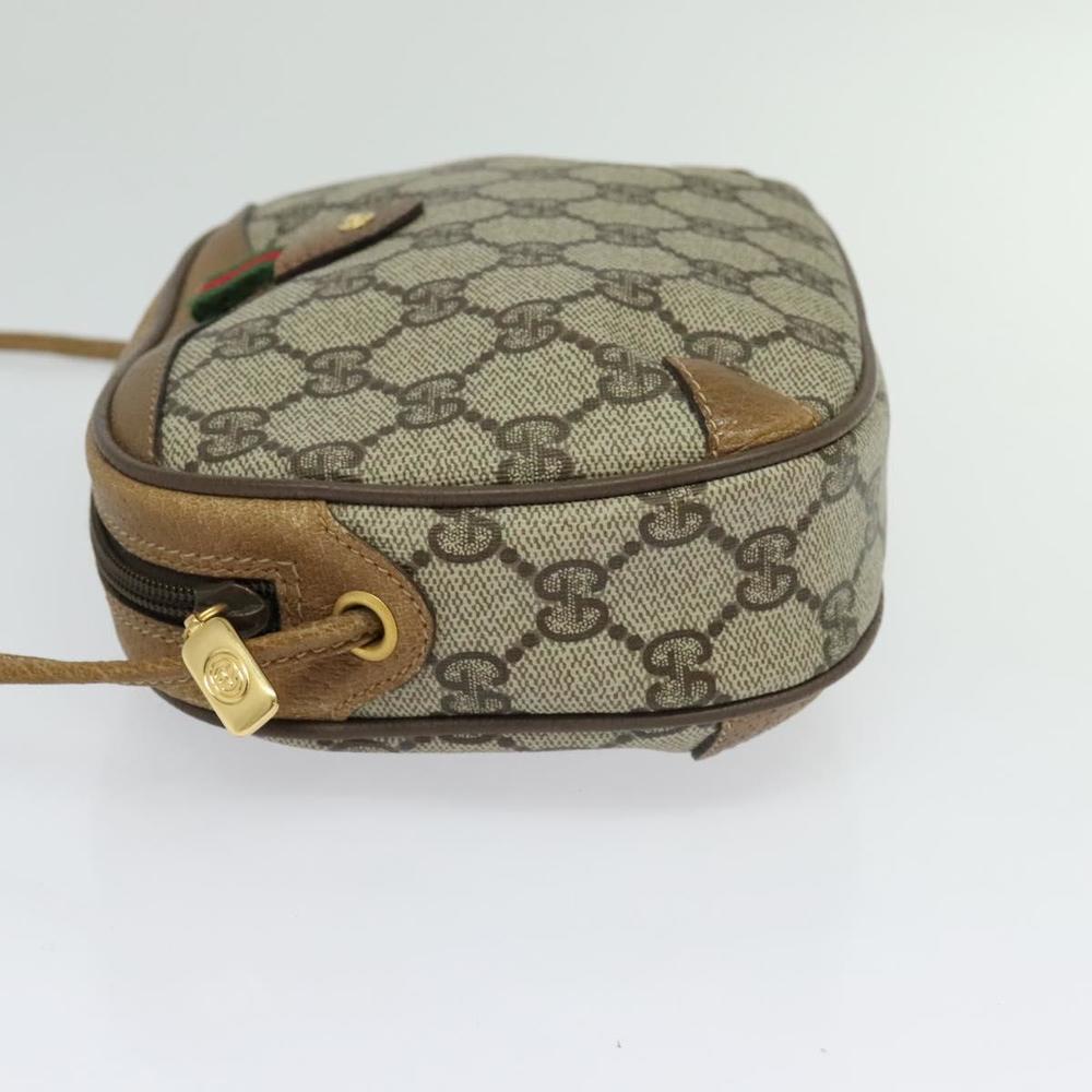 GUCCI GG Supreme Web Sherry Line Bag PVC Beige Gold 89 02 066 Auth sw566 - Picture 3 of 16